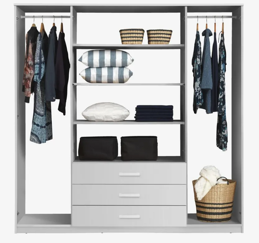 Kledingkast VELLERUP 200x200 combi wit