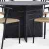 KRONDAL Ø110 tafel marmer + 4 JYDERUP zwart/naturel