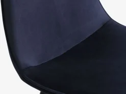 KRONDAL L180 tafel marmer + 4 BISTRUP fluweel donkerblauw