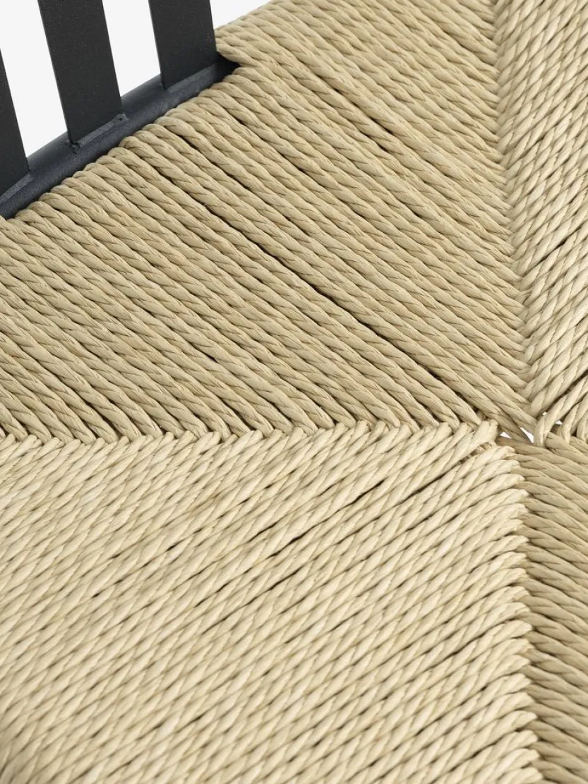 KRONDAL L180 tafel marmer + 4 JYDERUP zwart/naturel