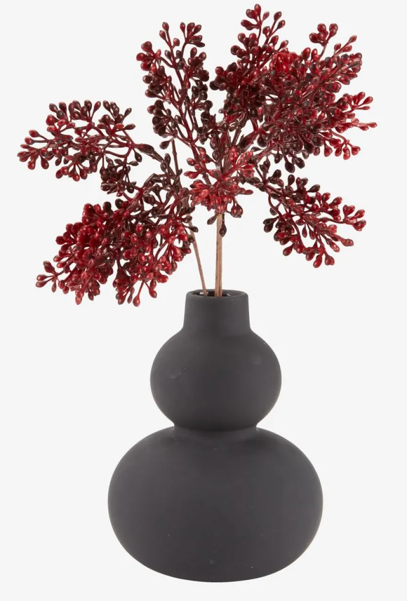 Kunstbloem JUL H33cm rood