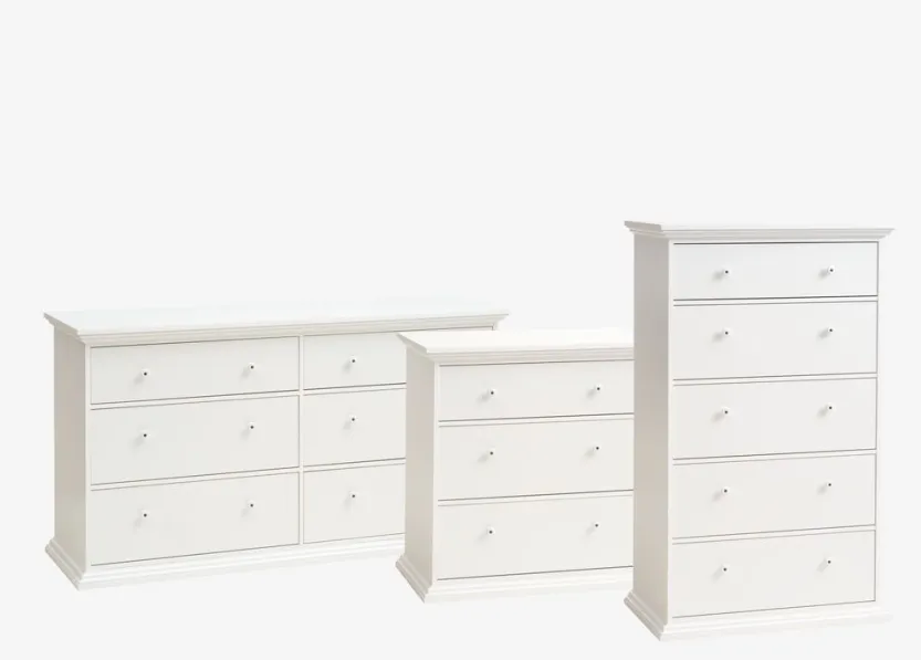 Ladekast FREDENSBORG 5 lades wit