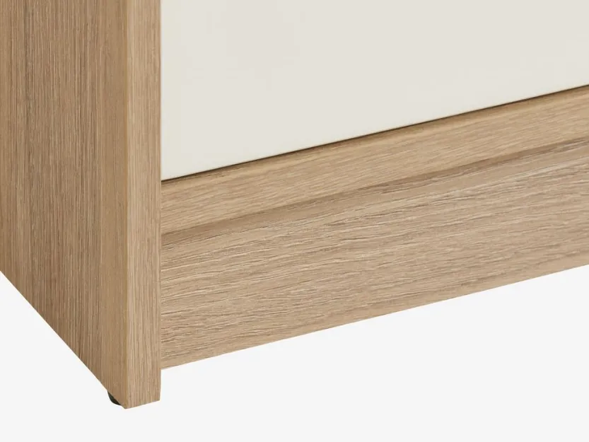 Ladekast JENSLEV 4 lades eiken/wit