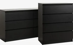 Ladekast LIMFJORDEN 3+3 lades zwart