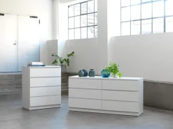 Ladekast LIMFJORDEN 3+3 lades wit