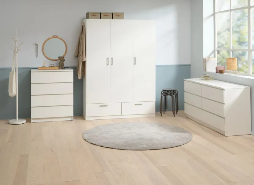 Ladekast LIMFJORDEN 3+3 lades wit