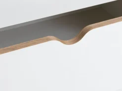 Ladekast MAMMEN 5 lades smal wit/eiken