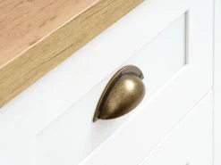 Ladekast MARKSKEL 4 lades 1 deur wit/eiken