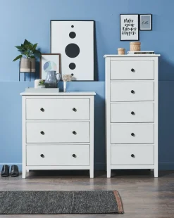 Ladekast NORDBY 5 lades wit