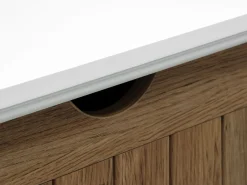 Ladekast OLDEKROG 6 lades eiken kleur/wit