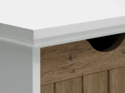 Ladekast OLDEKROG 3 lades eiken kleur/wit