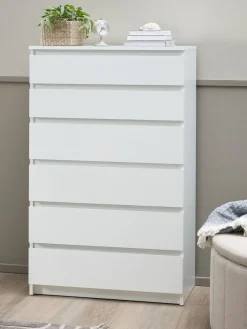 Ladekast TANGBJERG 6 lades wit