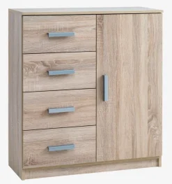 Ladekast TAPDRUP 4 lades 1 deur eiken