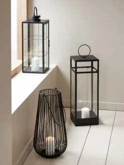 Lantaarn VILLADS B20xL20xH50cm zwart