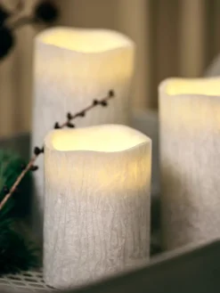 LED kaars LAVA wit 3 stuks