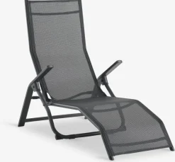 Ligstoel LOMMA B63xL130 zwart