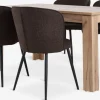 LINTRUP L140 tafel eiken + 4 RISSKOV stoelen donkerbruin