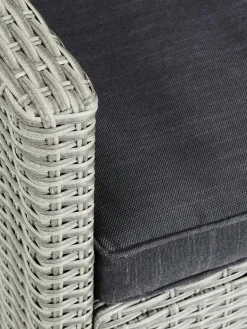 Loungebank ONDRUP 3-persoons chaise longue grijs