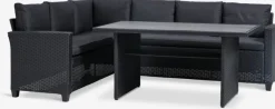 Loungeset AGERMOSE 6-persoons zwart