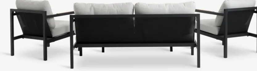 Loungeset BEJSTRUP 4-persoons grijs