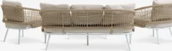 Loungeset DYVIG 5 personen sneldrogend wit