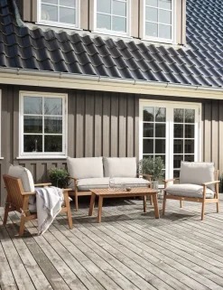 Loungeset RYDDET 4,5-persoons hardhout