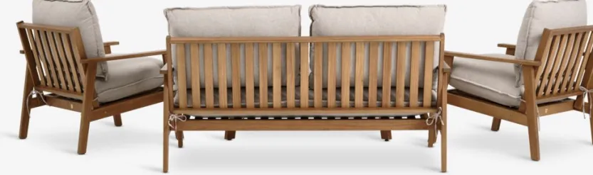 Loungeset RYDDET 4,5-persoons hardhout