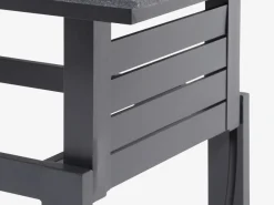 Loungeset SALTEN 5-persoons sneldrogend zwart