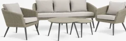 Loungeset SANDBAKKE 5-persoons naturel