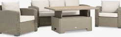 Loungeset STAVERN 5-persoons naturel