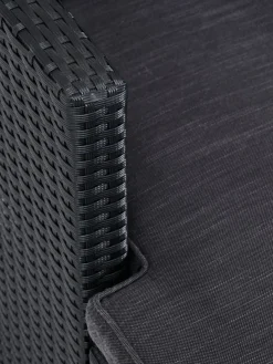 Loungeset VEN 4-persoons chaise zwart