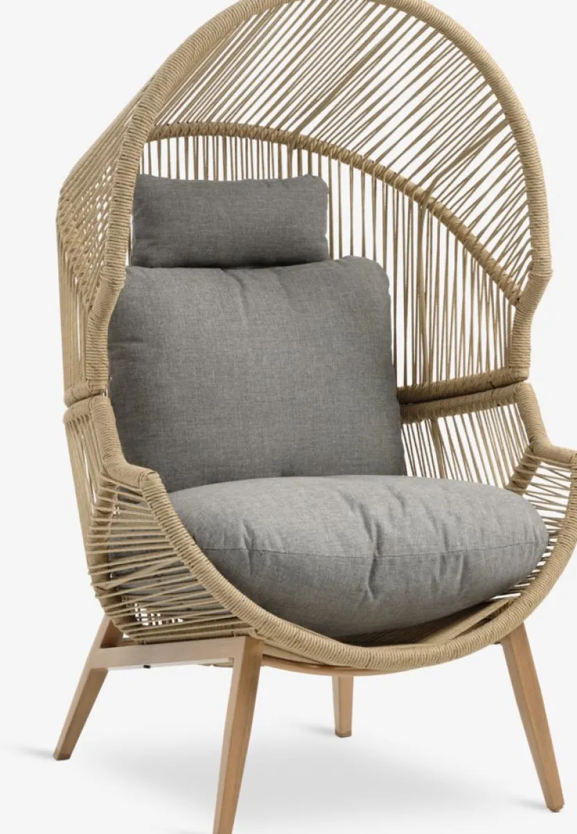 Loungestoel HALVREBENE B85xH143xD88 naturel