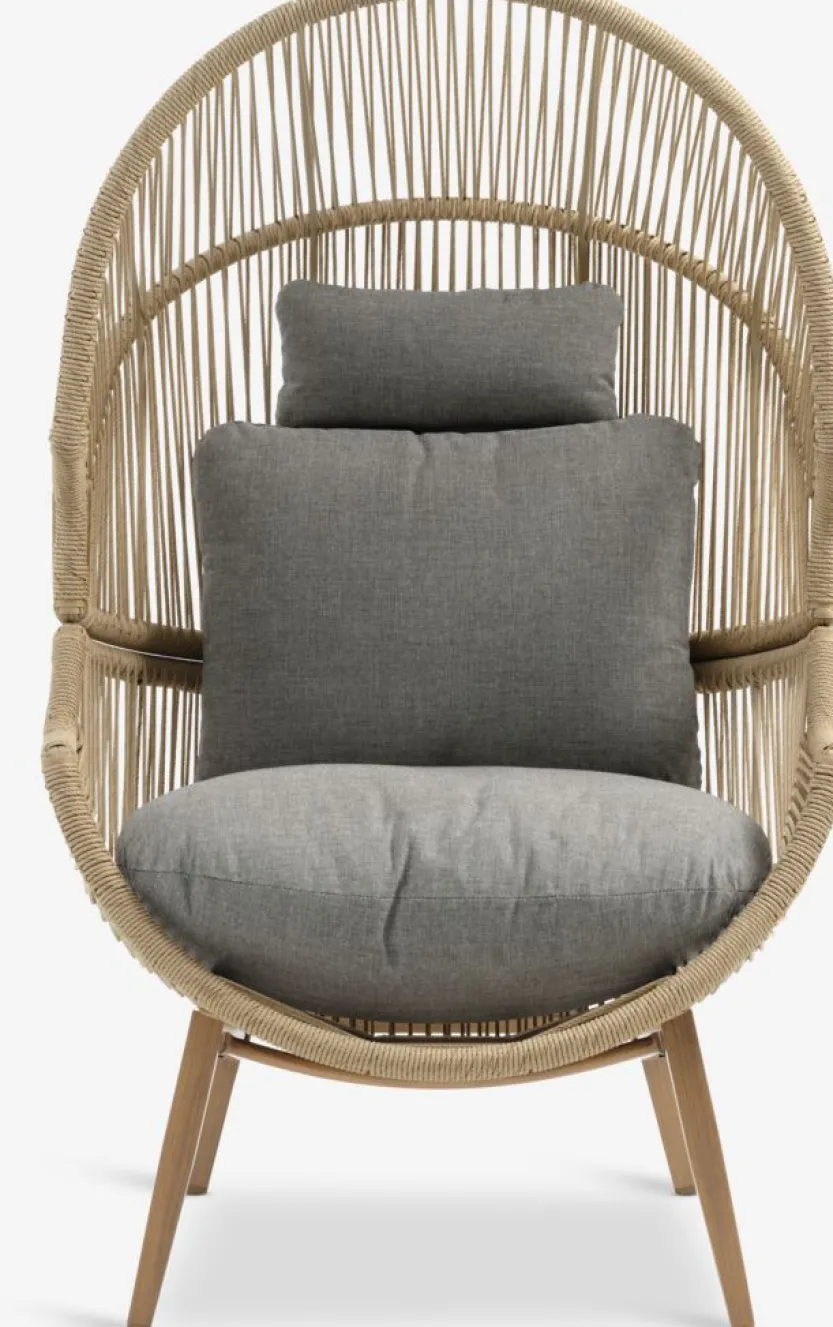 Loungestoel HALVREBENE B85xH143xD88 naturel