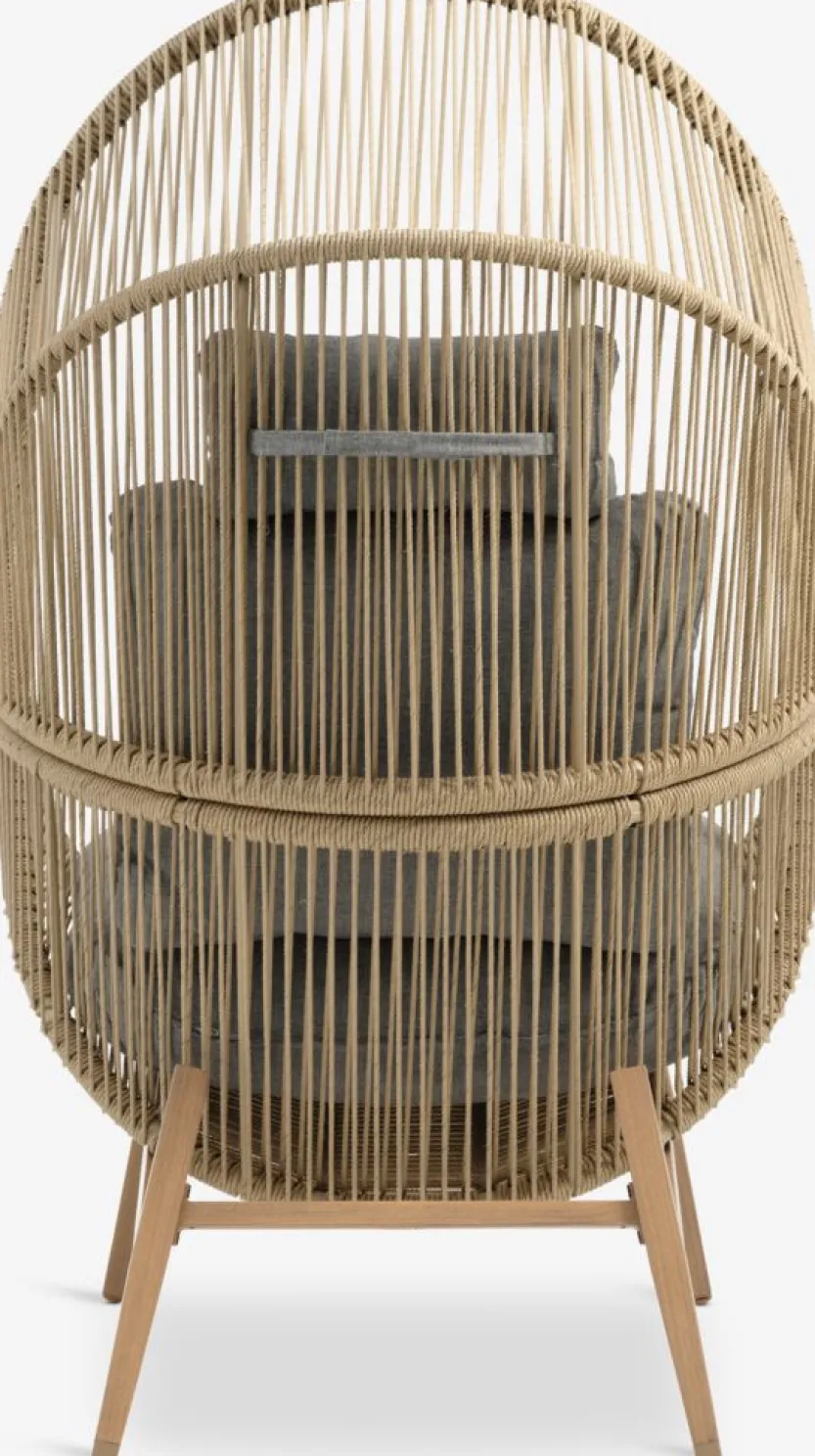 Loungestoel HALVREBENE B85xH143xD88 naturel