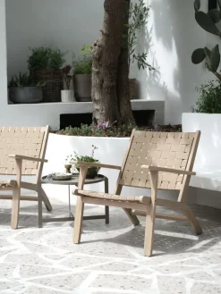 Loungestoel SKARA hardhout