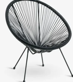 Loungestoel UBBERUP B72xH83xD80 zwart