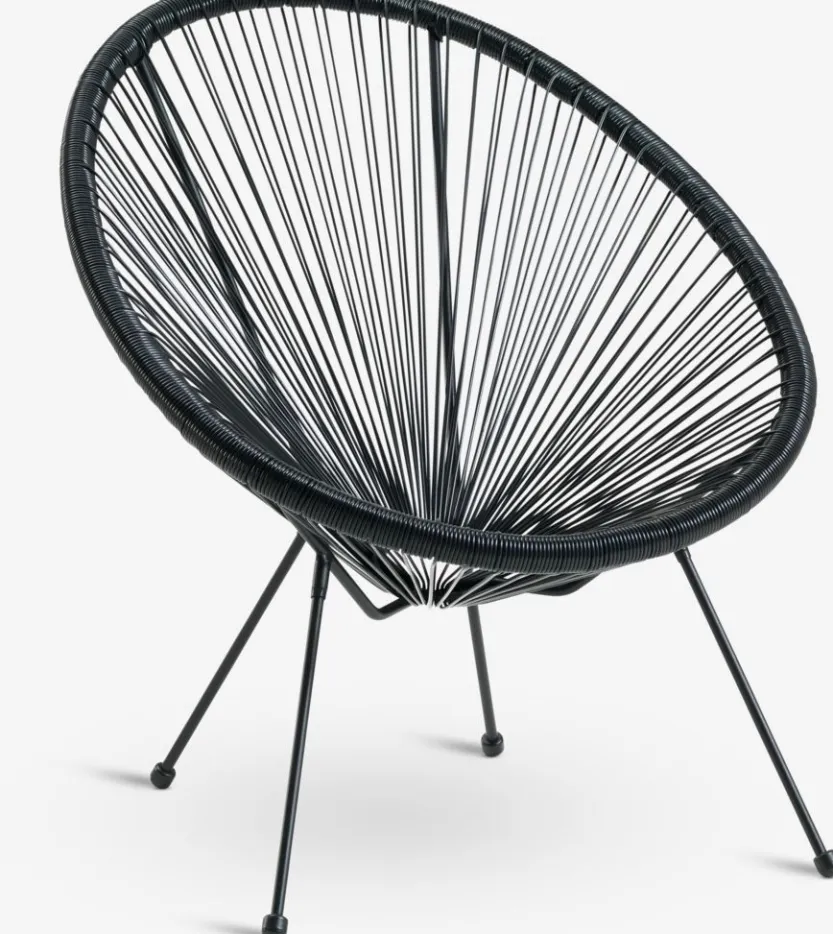 Loungestoel UBBERUP B72xH83xD80 zwart