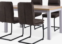 MARKSKEL L150/193 tafel lichtgrijs + 4 ULSTRUP antraciet