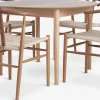 MARSTRAND Ø110 tafel eiken + 4 GUDERUP stoelen eiken/naturel