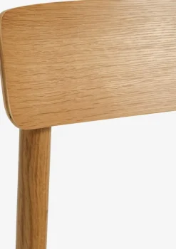 MARSTRAND Ø110 tafel wit + 4 ISLEV met armleuning eiken