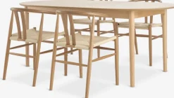 MARSTRAND L200/280 tafel eiken + 4 GUDERUP eiken/naturel