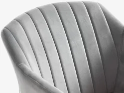 MARSTRAND L200/280 tafel eiken + 4 ADSLEV fluweel grijs