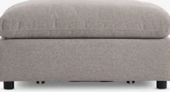 Modulaire bank LUNDBY chaise longue/poef zandkleurige stof