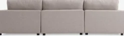 Modulaire bank LUNDBY chaise longue zandkleurige stof