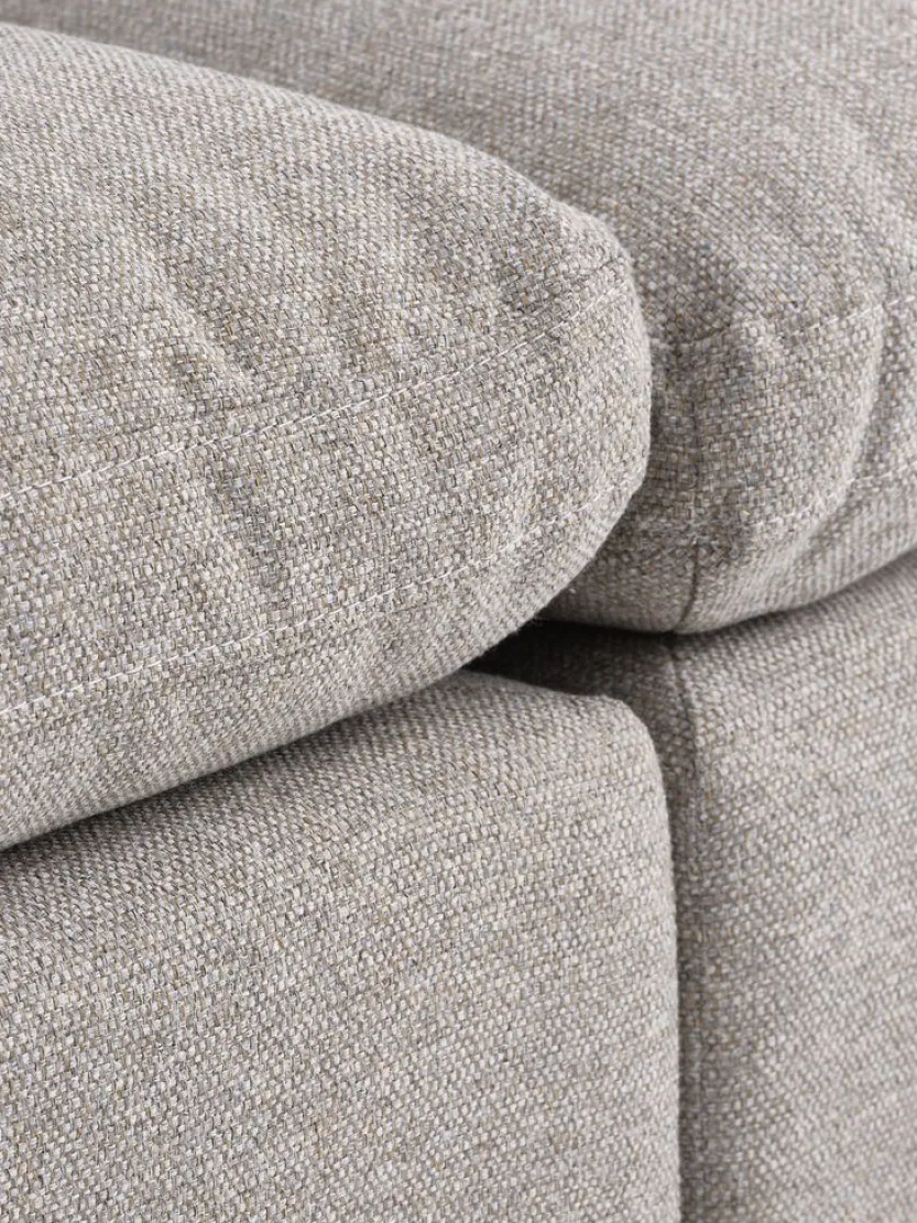 Modulaire bank LUNDBY hoek zandkleurige stof