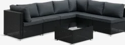 Modulaire loungeset EG 6-persoons zwart
