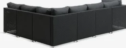 Modulaire loungeset EG 6-persoons zwart