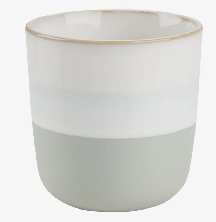 Mok FREDERIK 20cl blauw/groen 2 stuks