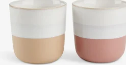 Mok FREDERIK 20cl roze/geel 2 stuks