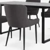 MOSELUND L180 tafel keramiek + 4 PEBRINGE grijs/zwart